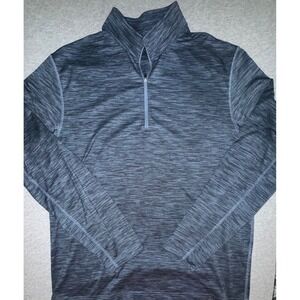 Dunning Golf Mens Performance 1/4 Zip Pullover Size Large Blue Heather Stretchy
